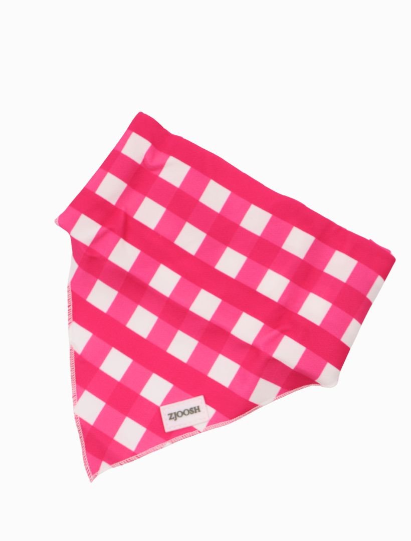 Harvey Gingham Bandana Pink - FINAL SALE - Zjoosh