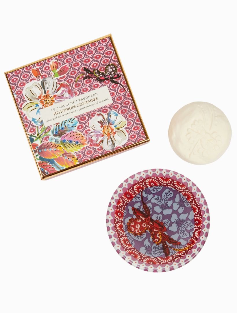 Heliotrope Gingembre Soap and Dish Set - Zjoosh