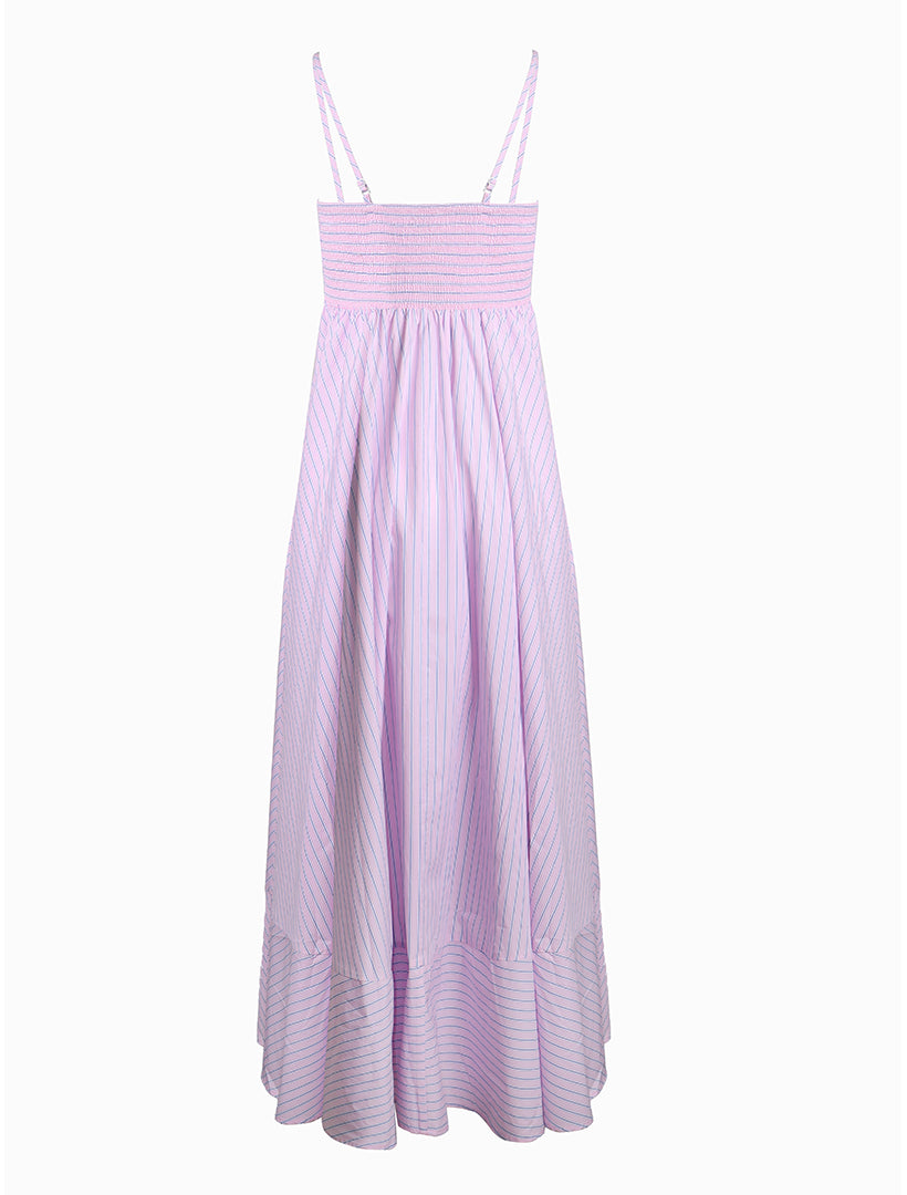 Back view - Pink striped maxi dress