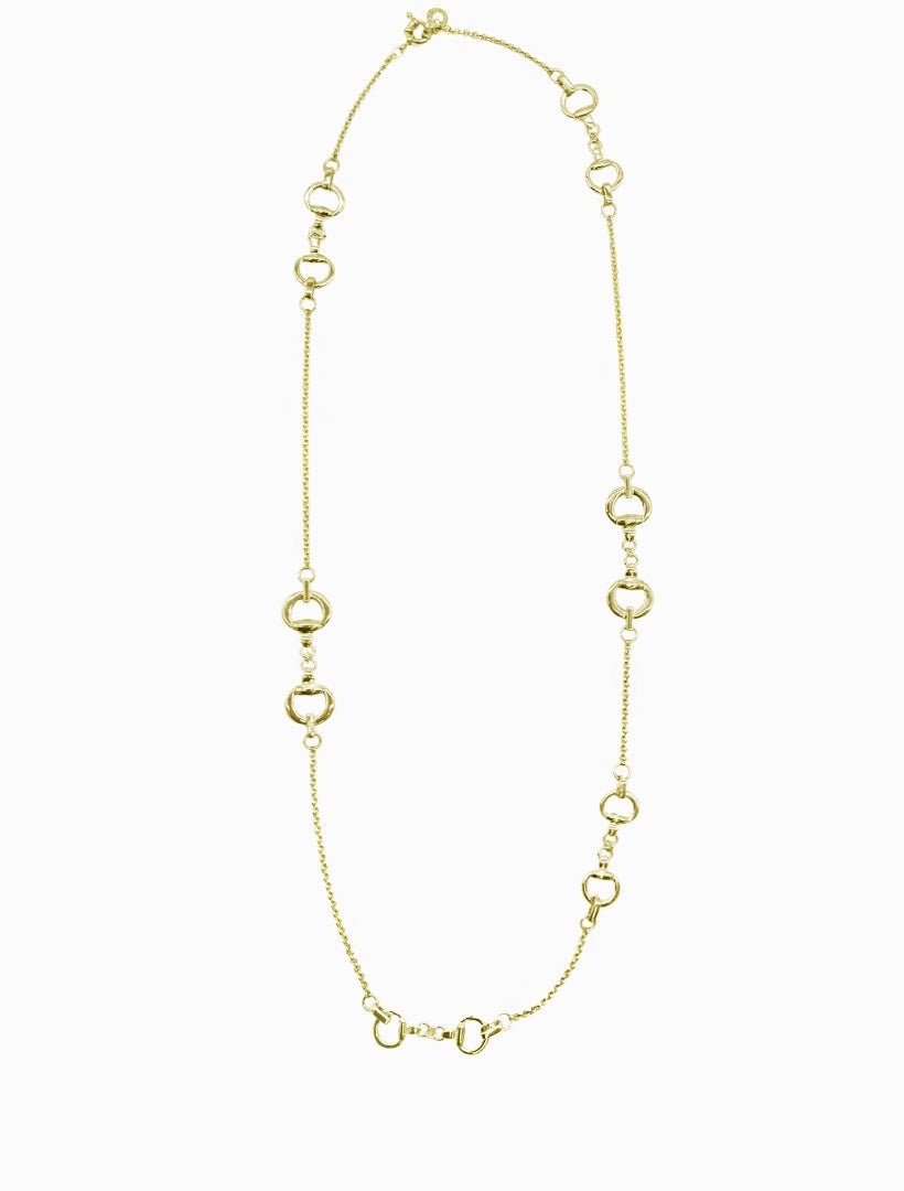 Horsebit Necklace Long Gold - Zjoosh