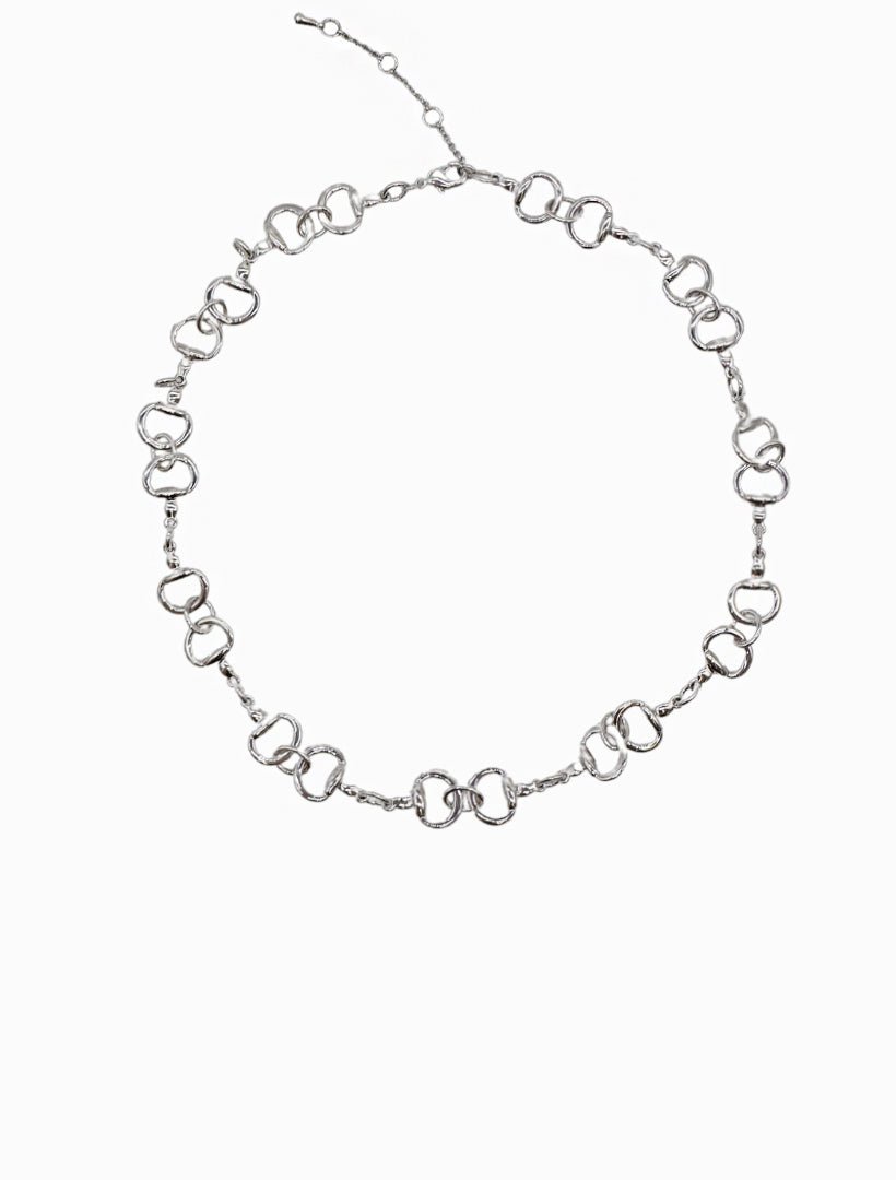 Horsebit Necklace Short Silver - Zjoosh