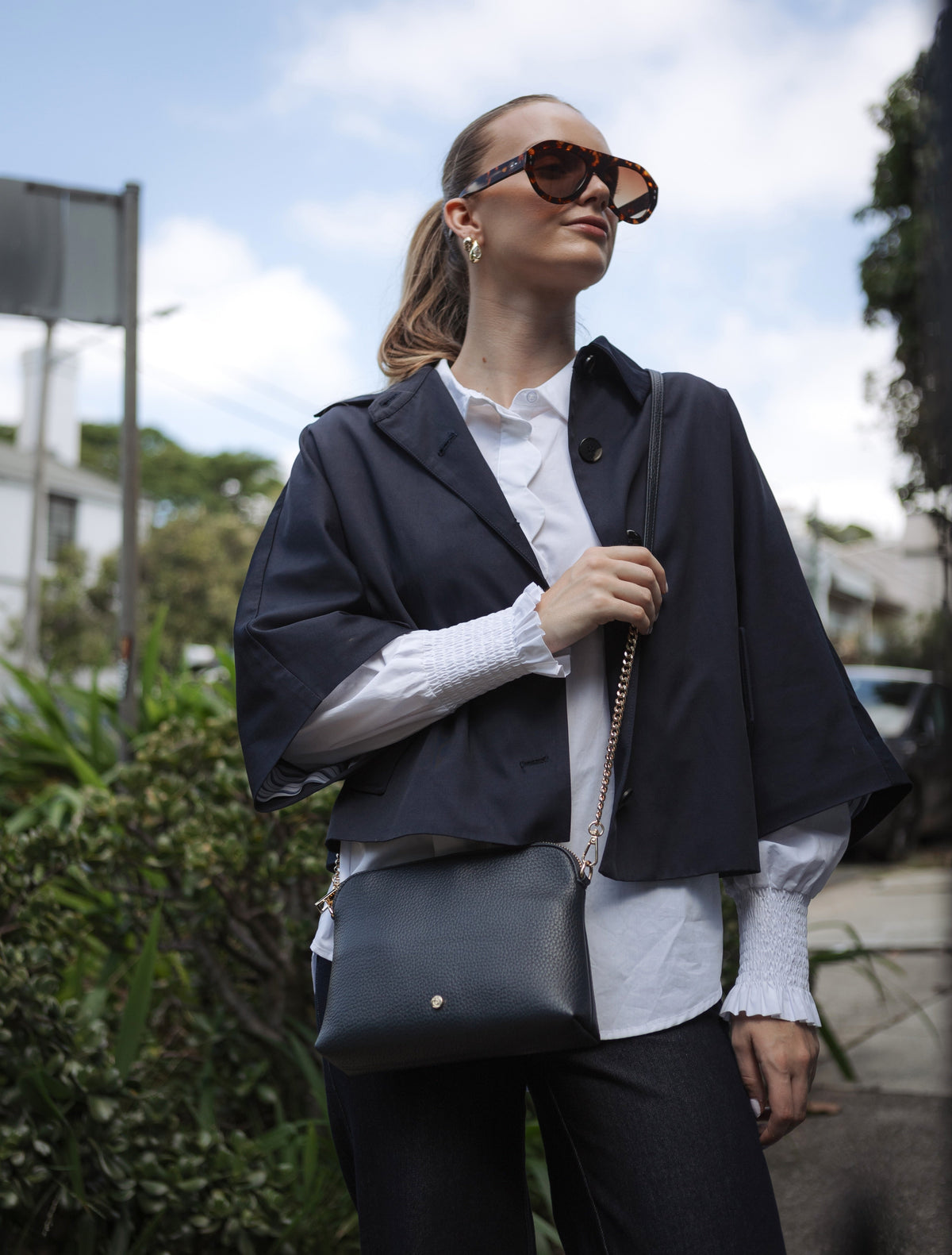 Hudson Cross Body Bag Navy - Zjoosh
