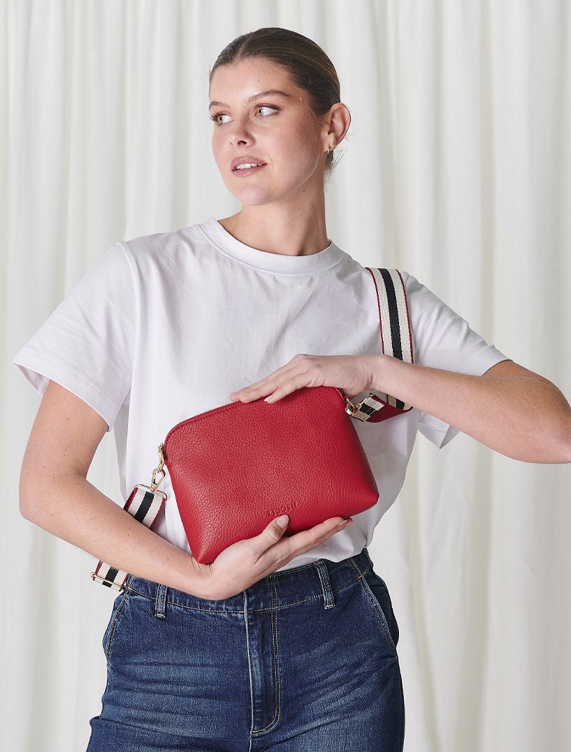 Hudson Cross Body Bag Red - Zjoosh