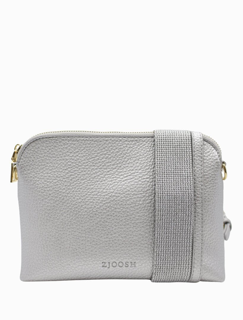 Hudson Cross Body Bag Silver - Zjoosh