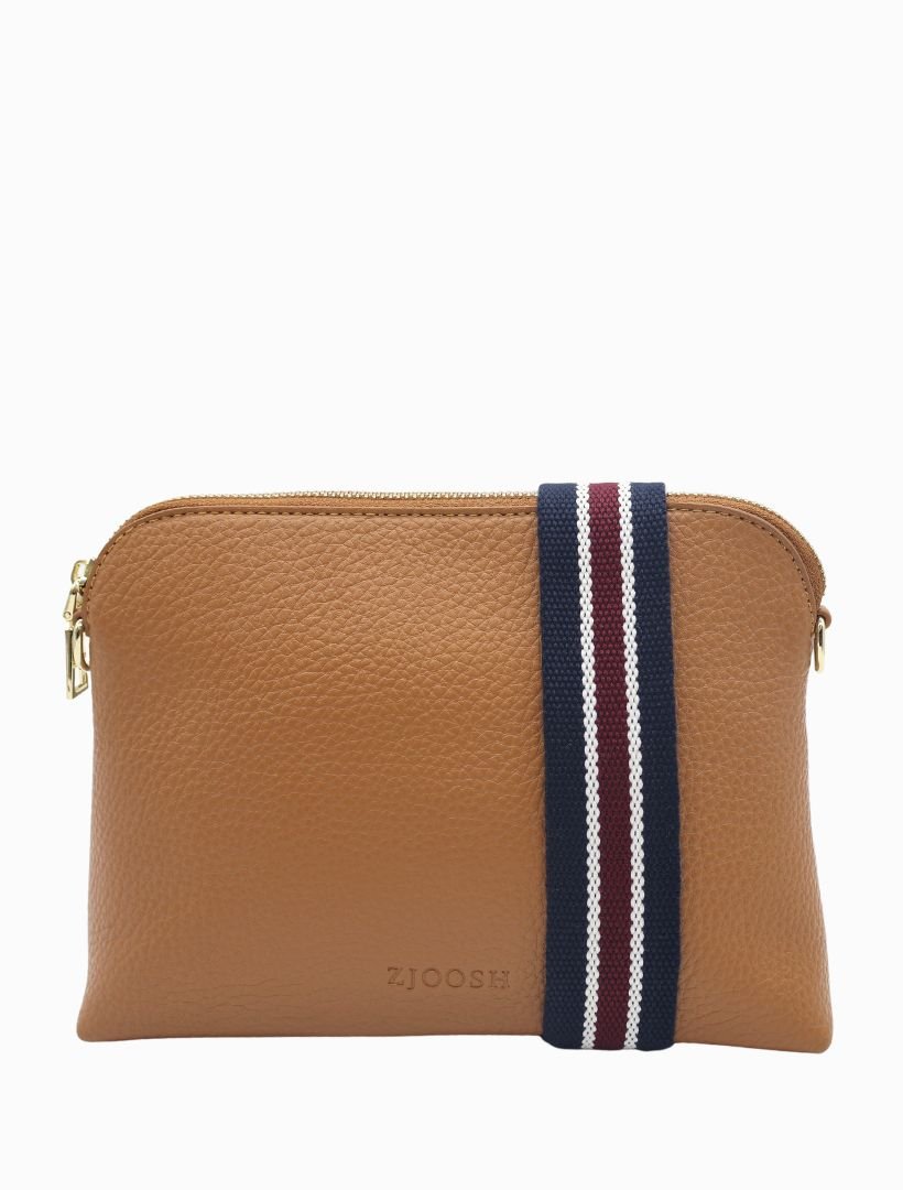 Hudson Cross Body Bag Tan - Zjoosh