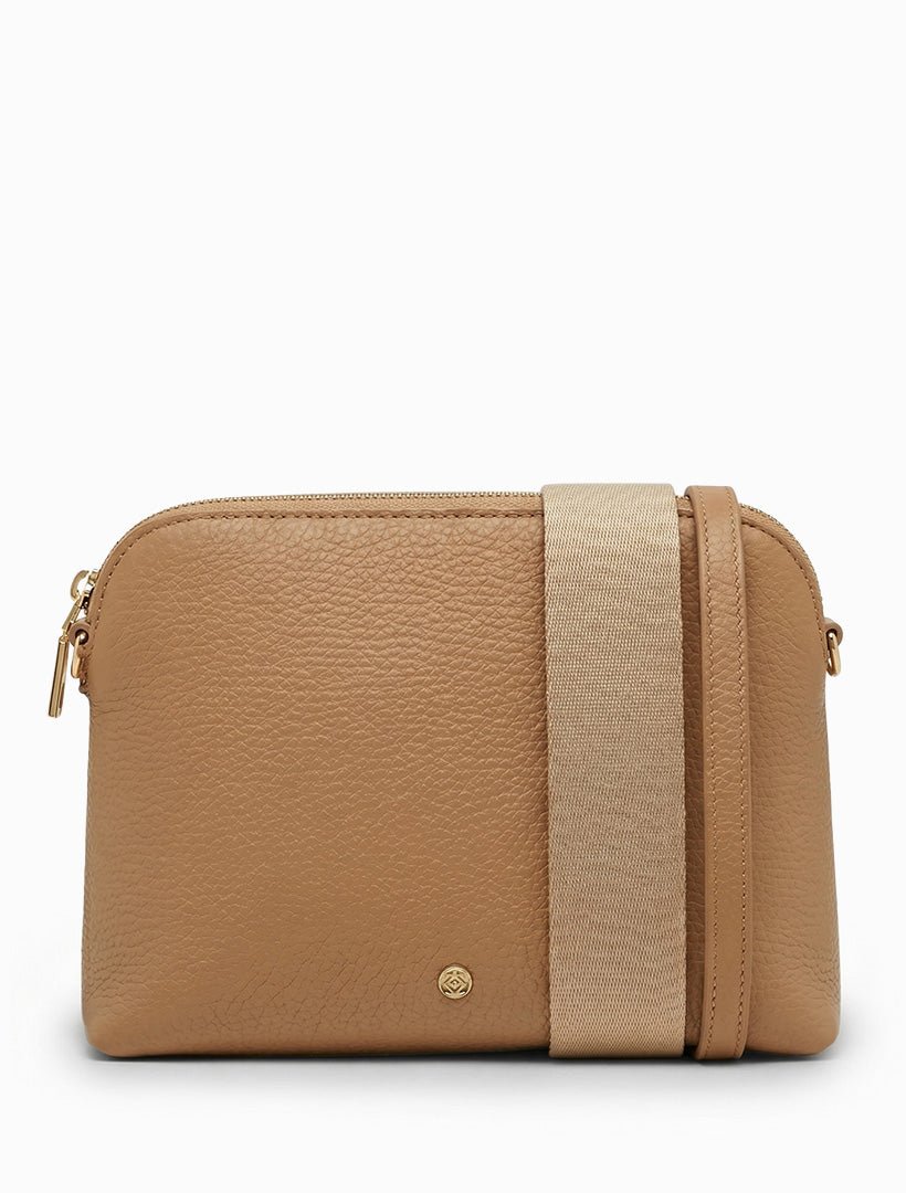 Hudson Cross Body Bag Tan - Zjoosh