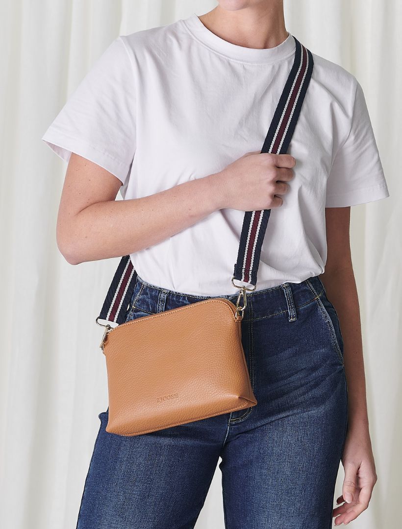 Hudson Cross Body Bag Tan - Zjoosh