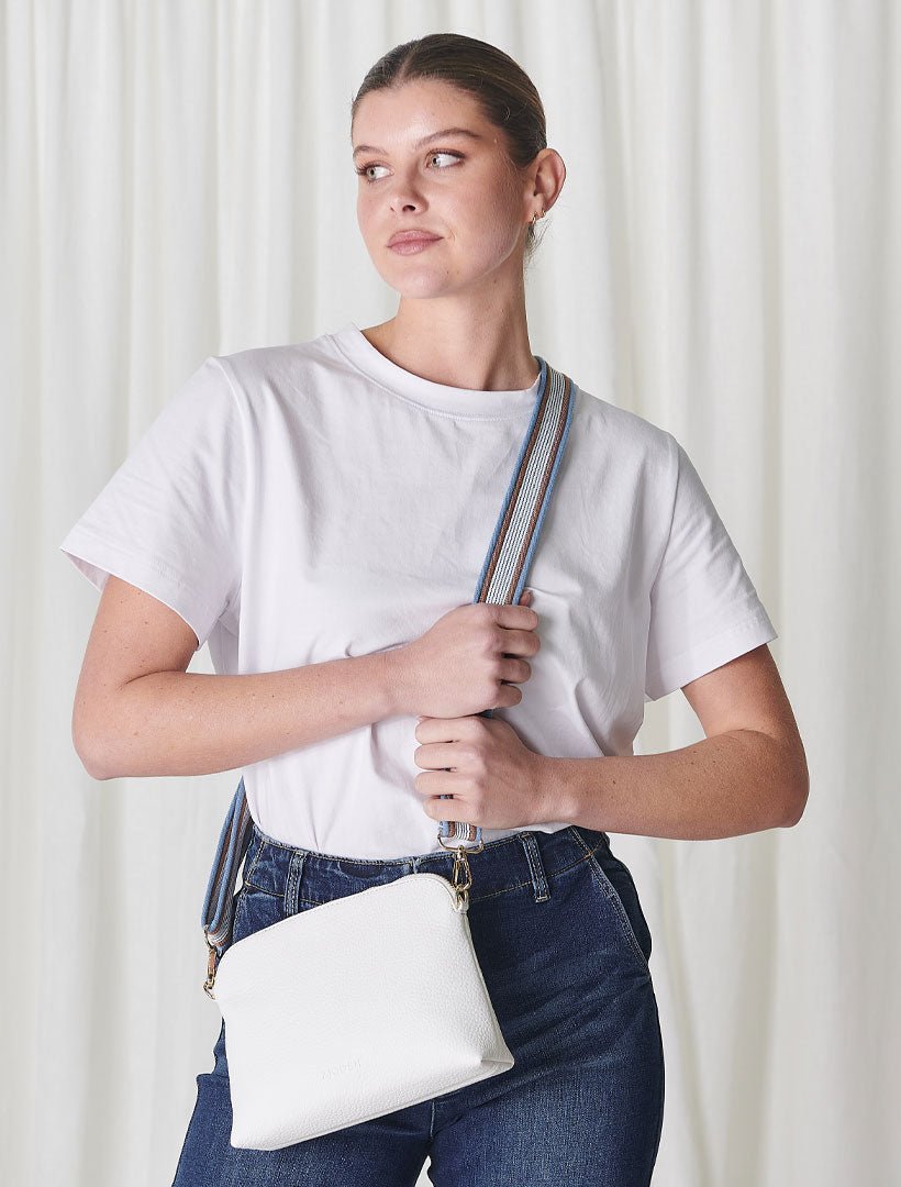 Hudson Cross Body Bag White - Zjoosh