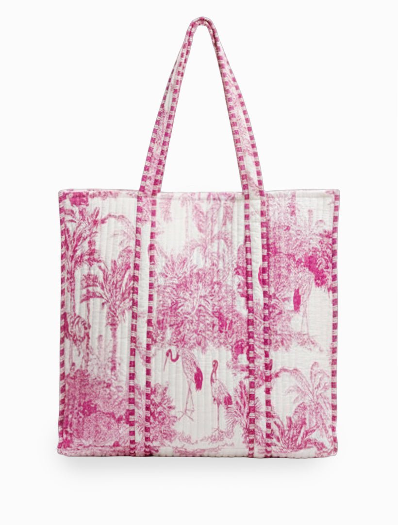 Isola Bella Tote Palm Tree Pink - Zjoosh