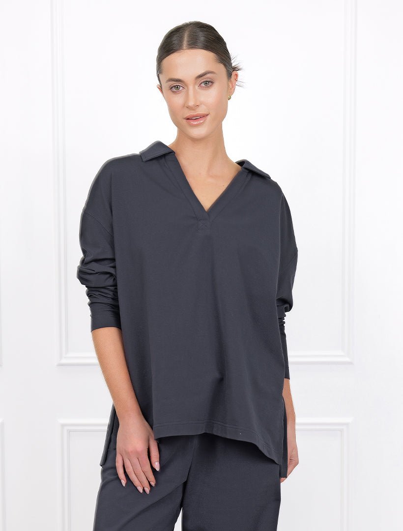 Itinerary Long Sleeve Jersey Navy - Zjoosh