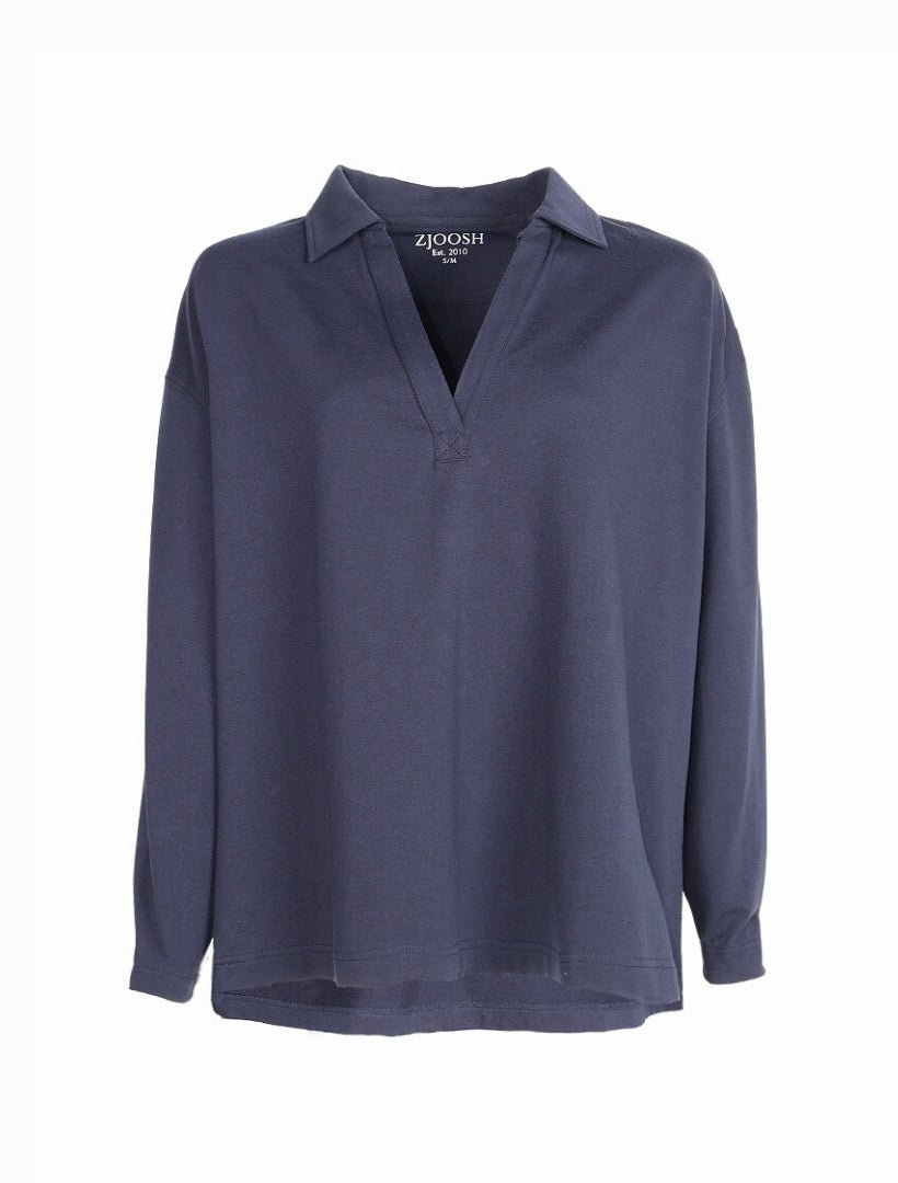 Itinerary Long Sleeve Jersey Navy - Zjoosh