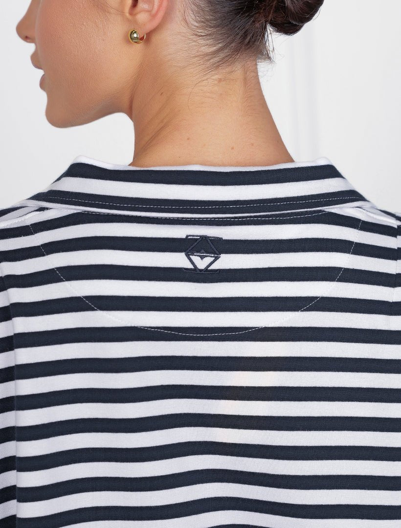 Itinerary Long Sleeve Jersey Navy White - Zjoosh