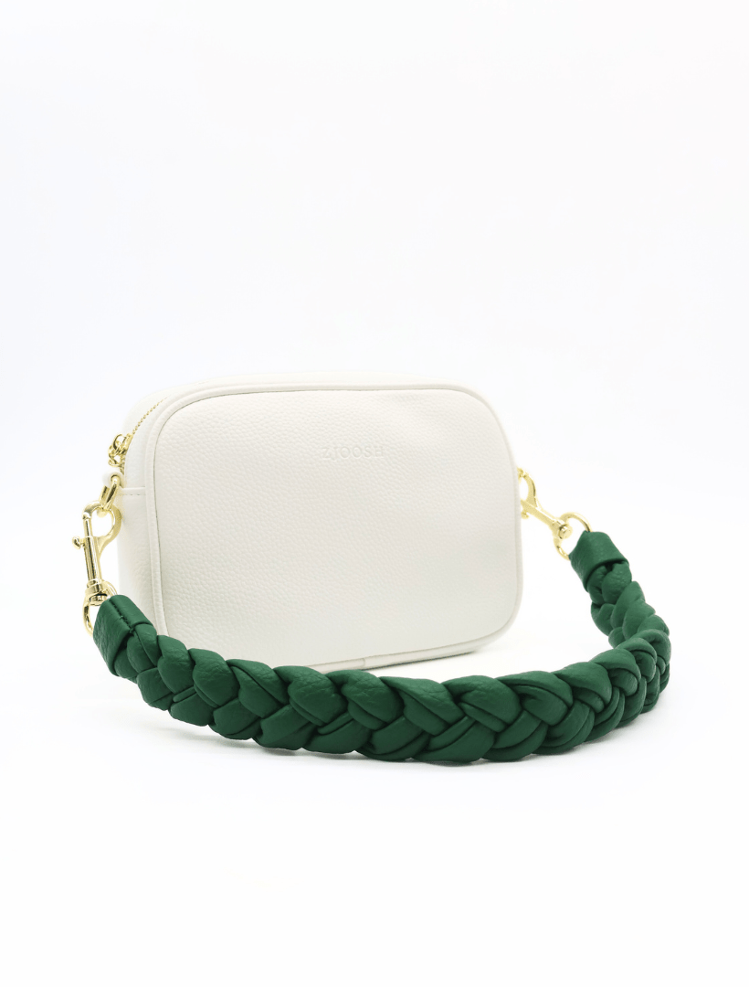 Jacie Plaited Strap Green - FINAL SALE - Zjoosh