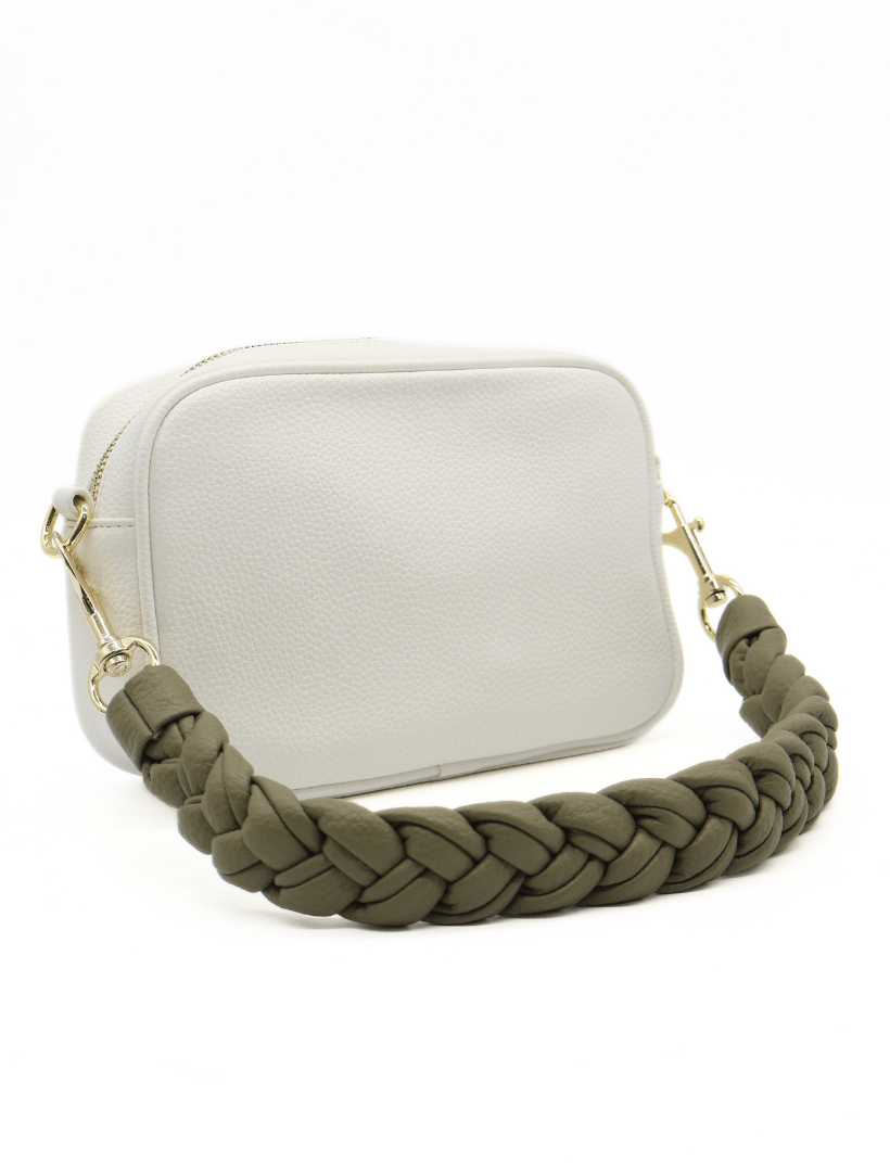 Jacie Plaited Strap Khaki - FINAL SALE - Zjoosh