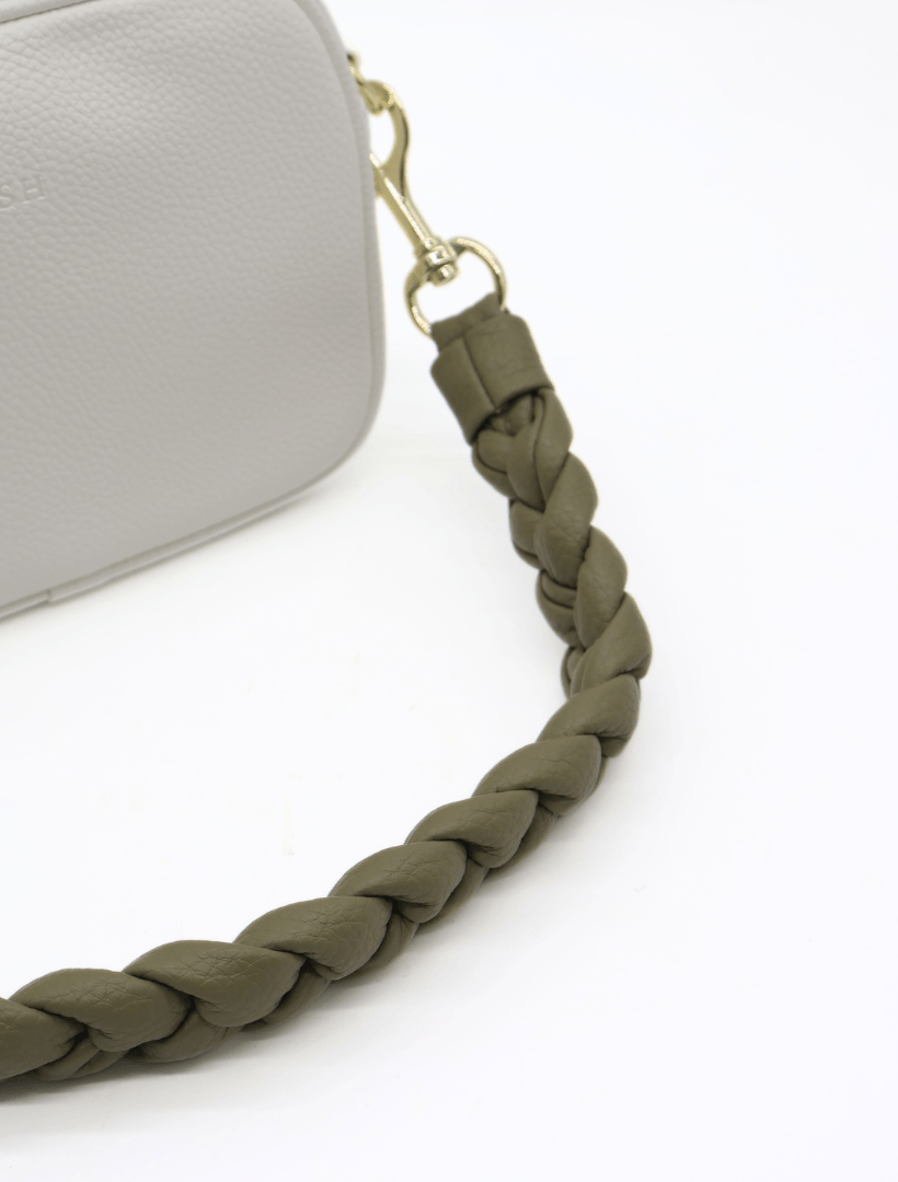 Jacie Plaited Strap Khaki - FINAL SALE - Zjoosh