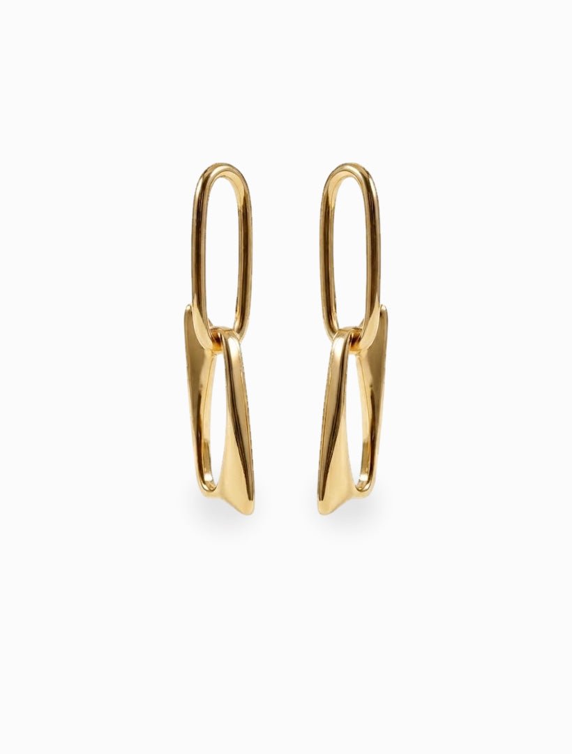Jaggard Drop Earrings Gold - Zjoosh