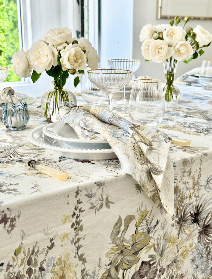 Jardin French Linen Table Cloth (150cm x 320cm) - Zjoosh