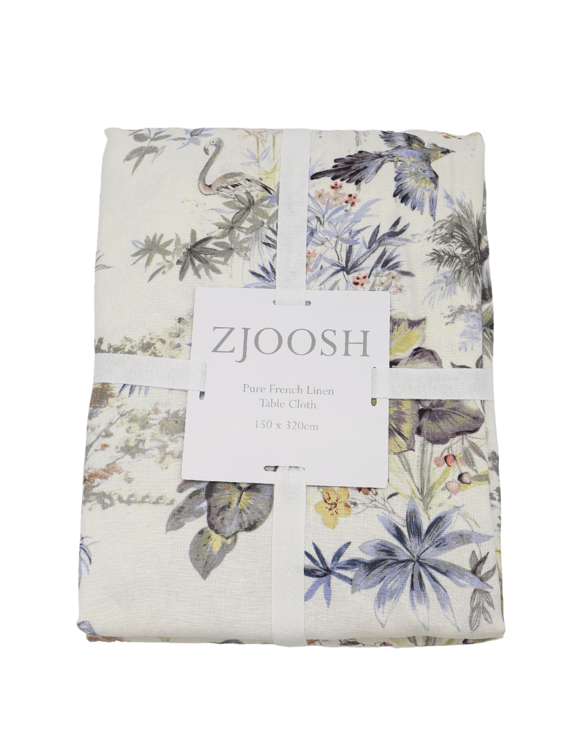 Jardin French Linen Table Cloth (150cm x 320cm) - Zjoosh