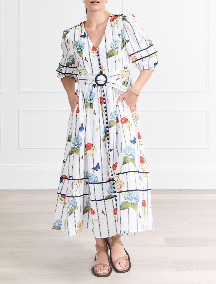 Jardinaire Linen Dress - FINAL SALE - Zjoosh
