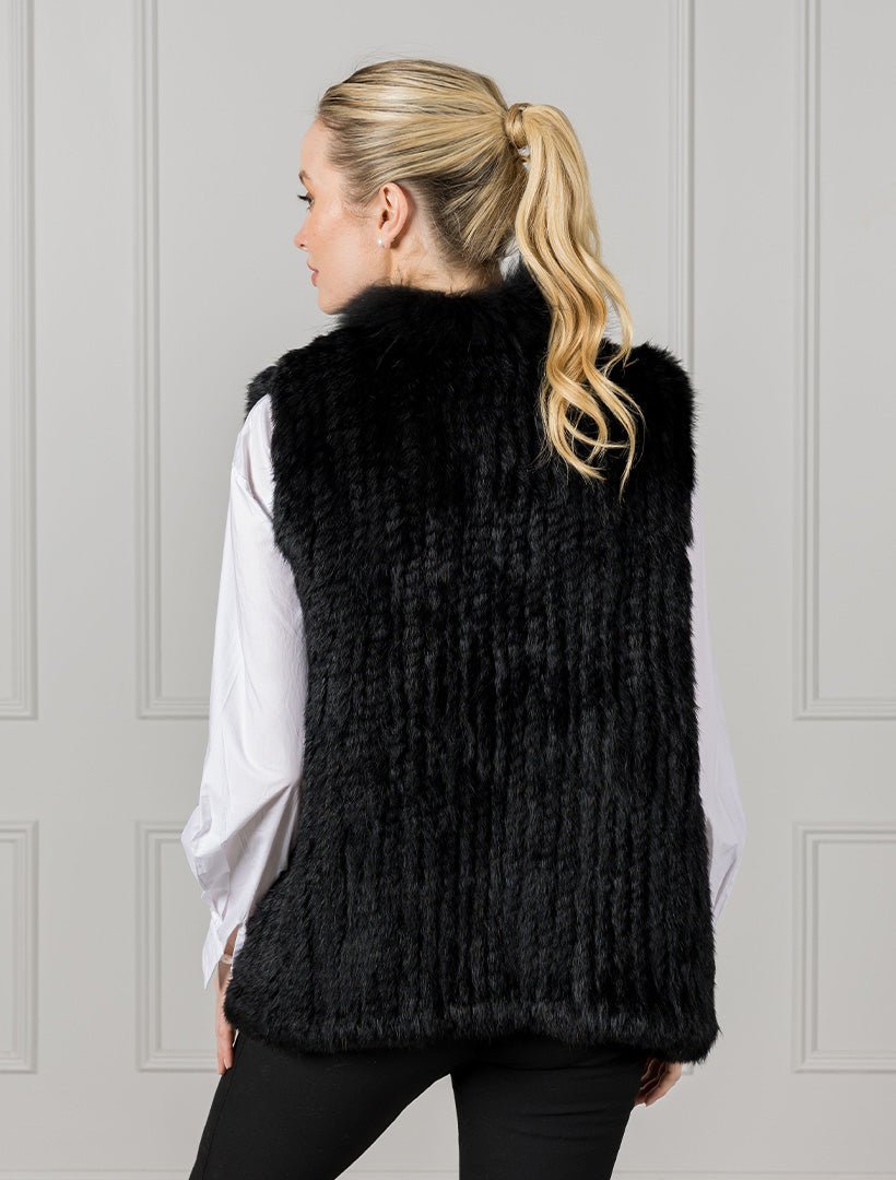 Jenna Fur Vest Black - FINAL SALE - Zjoosh