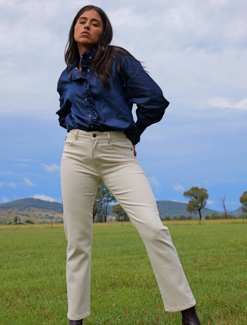 Jenna Straight Leg Jean Bone - Zjoosh