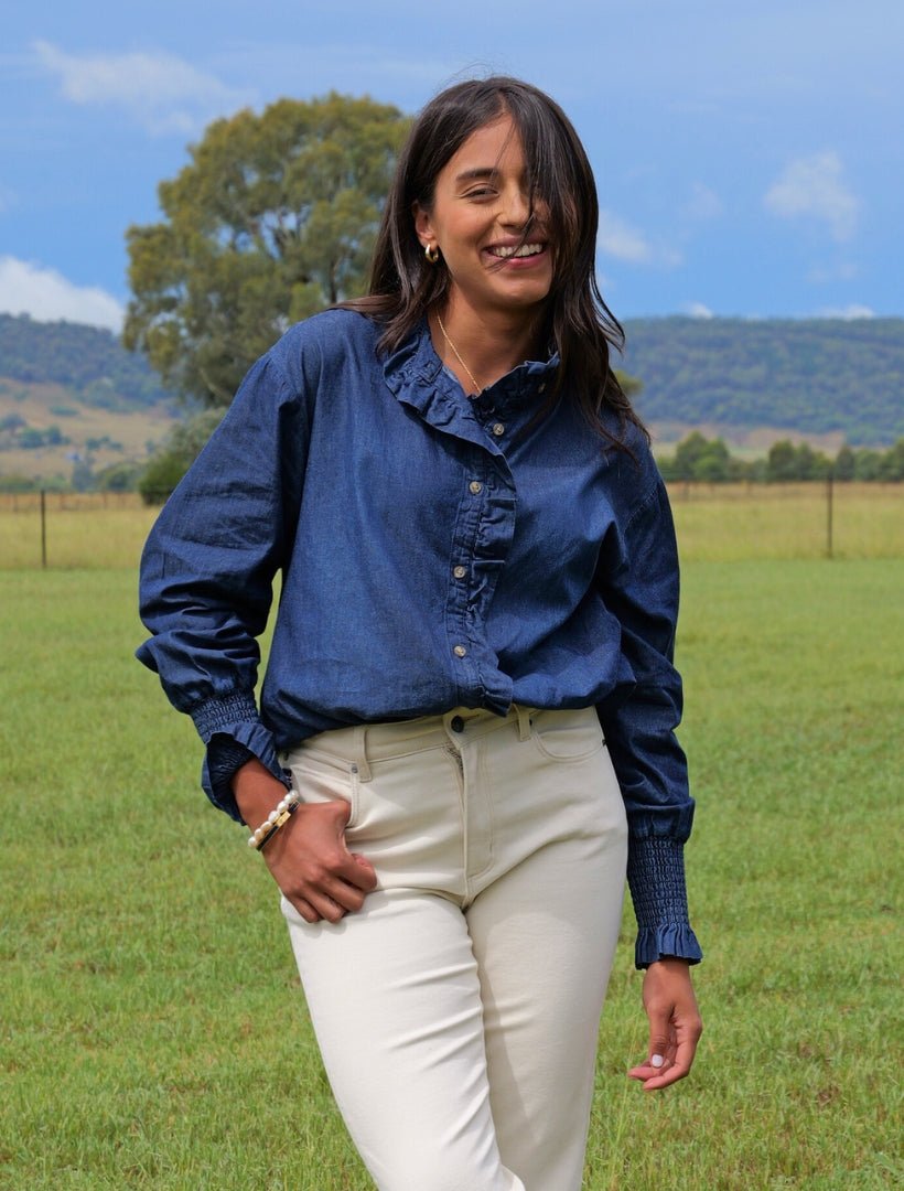 Jessica Denim Shirt Indigo - Zjoosh
