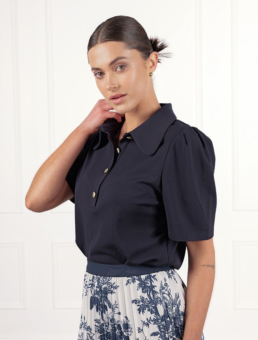 Jillian Ponti Fashion Top Navy - Zjoosh