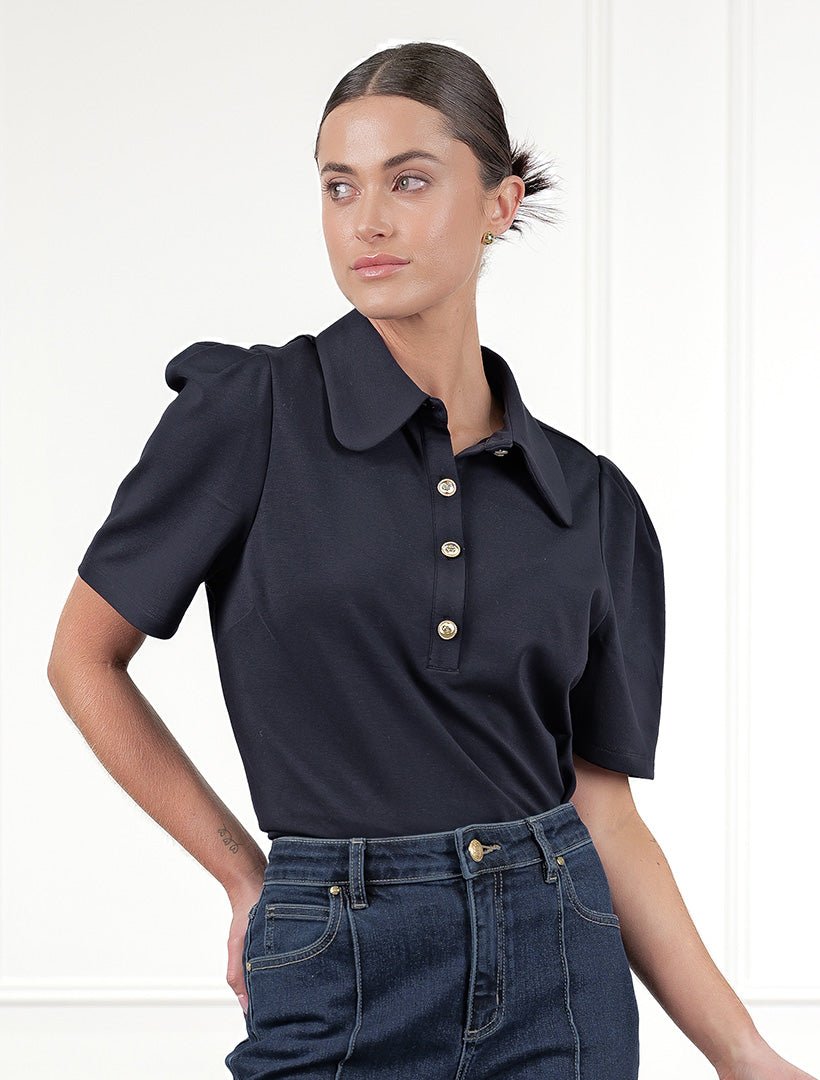 Jillian Ponti Fashion Top Navy - Zjoosh