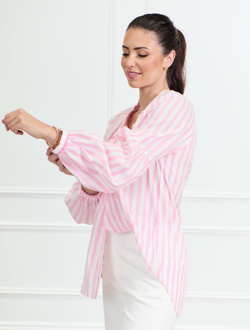Jo Striped Shirt Pink - FINAL SALE - Zjoosh