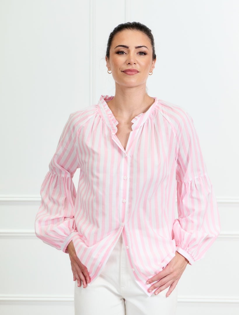 Jo Striped Shirt Pink - FINAL SALE - Zjoosh