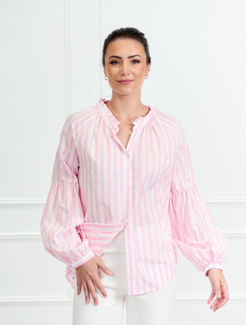 Jo Striped Shirt Pink - FINAL SALE - Zjoosh