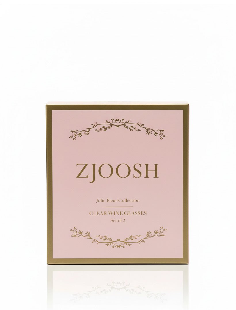 Jolie Fleur Crystal Wine Glasses Clear - Zjoosh