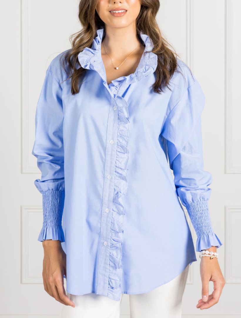 Jolie Shirt Cornflower Blue - Zjoosh