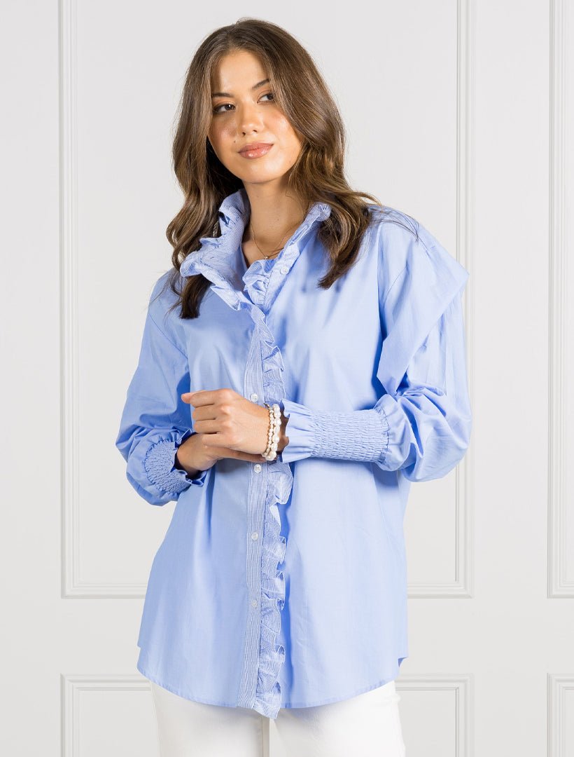 Jolie Shirt Cornflower Blue - Zjoosh