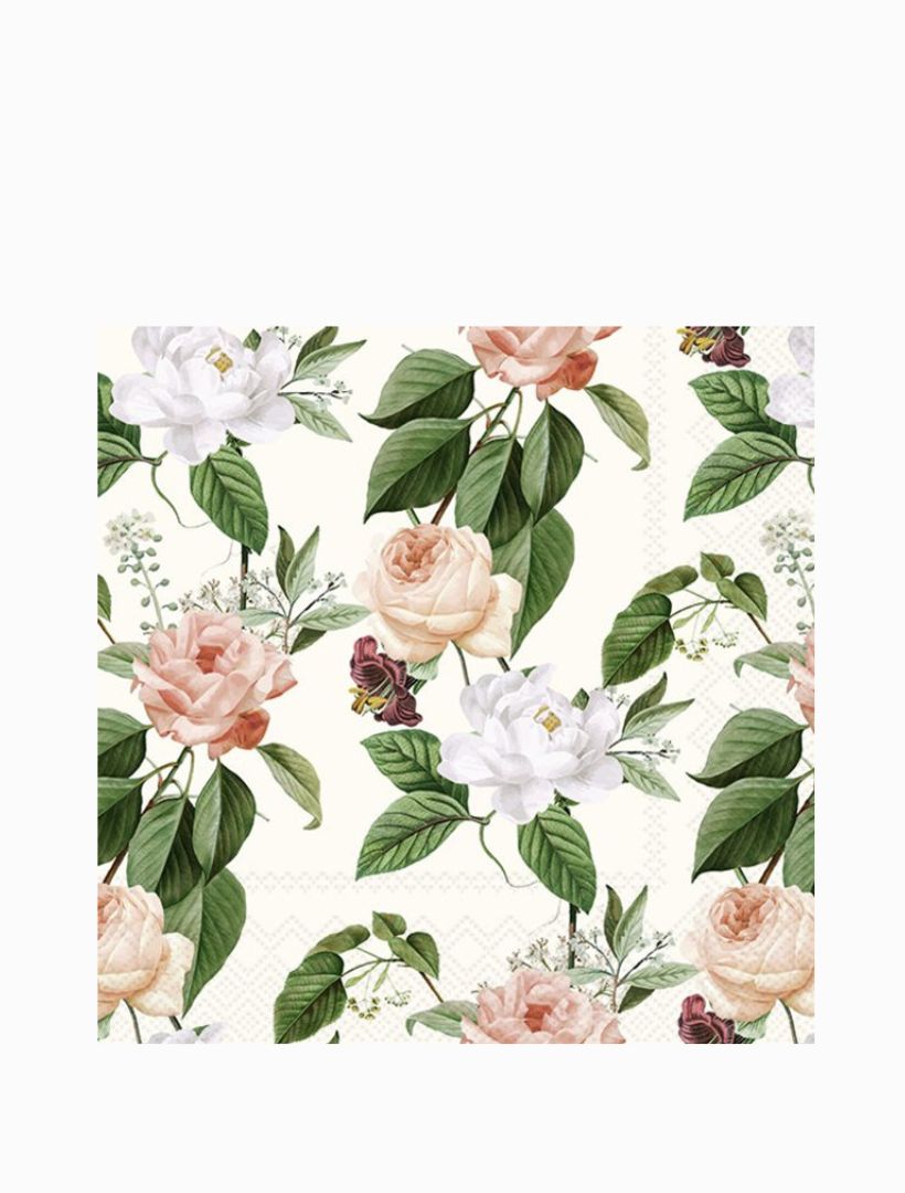 front view - floral napkin