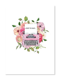 Just To Say Card Pink