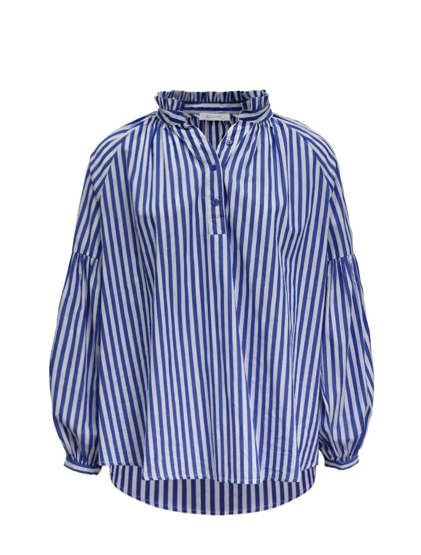 Kell Bold Stripe Shirt Indigo - Zjoosh