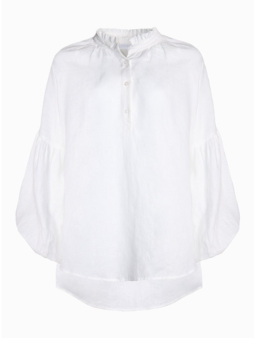 Kell Shirt Linen White - Zjoosh