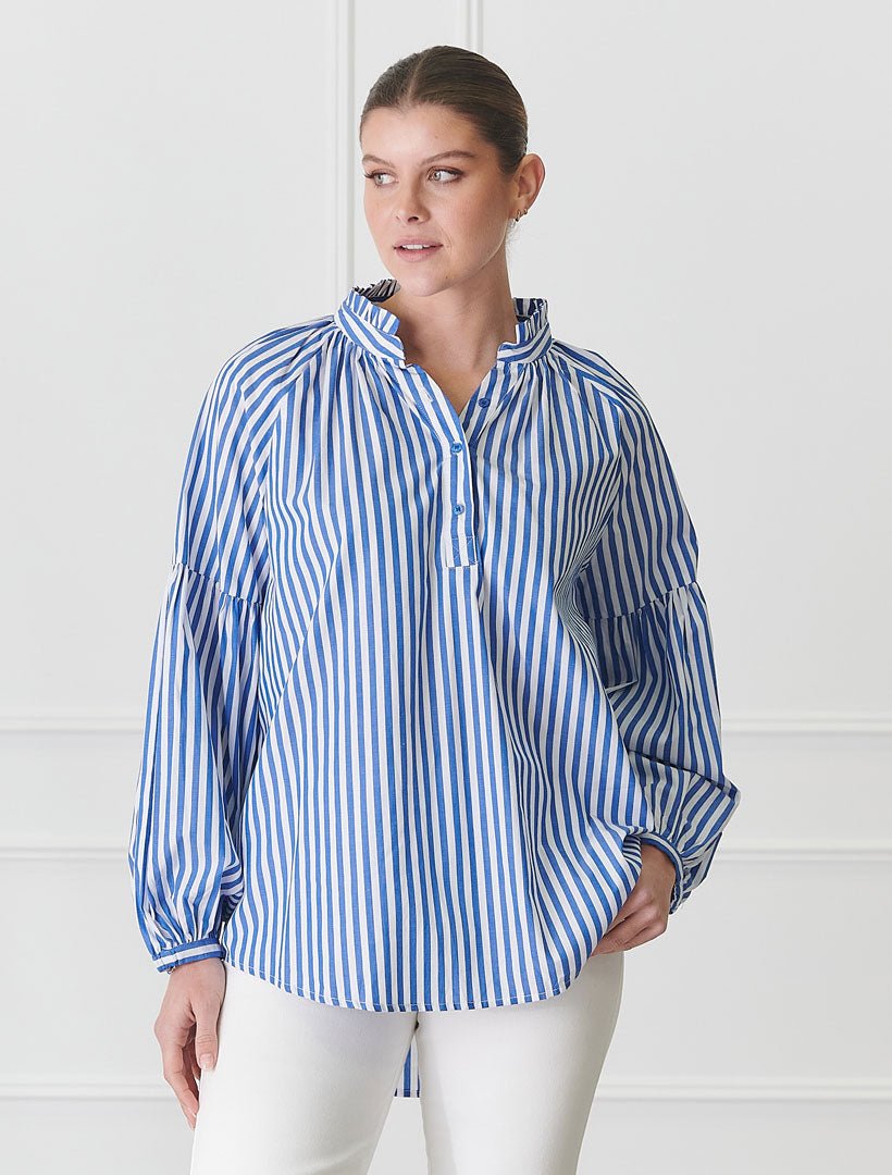 Kell Shirt Stripe Blue - Zjoosh