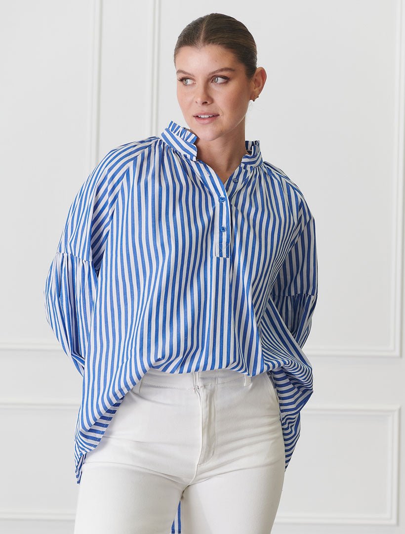 Kell Shirt Stripe Blue - Zjoosh