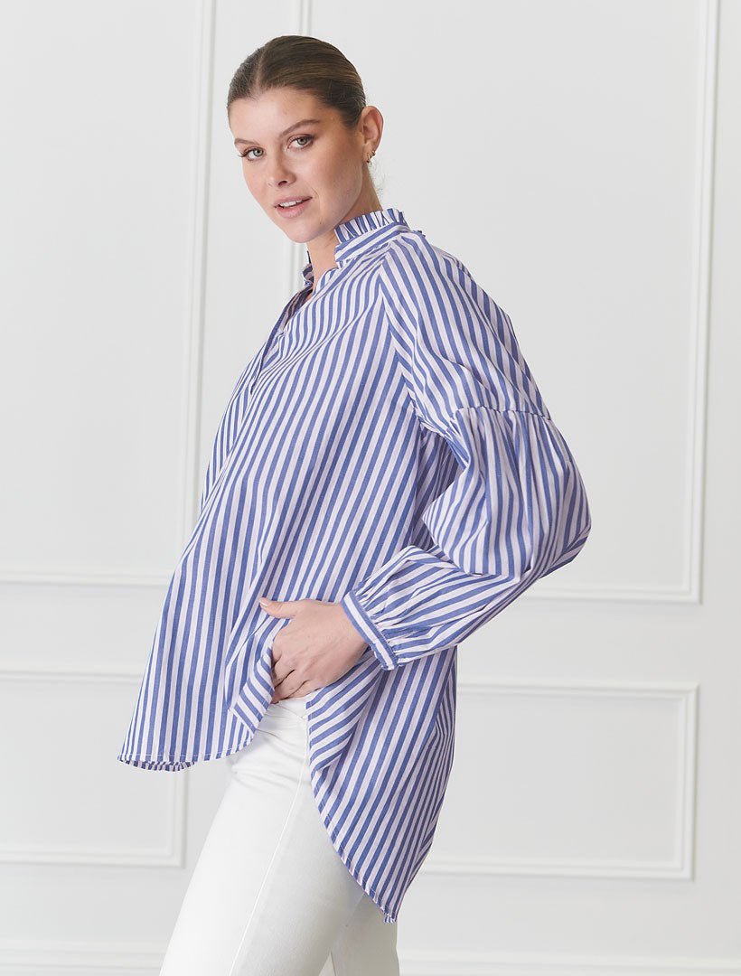 Kell Shirt Stripe Blue - Zjoosh