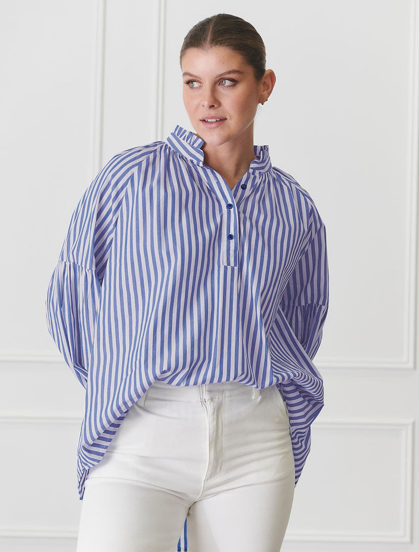 Kell Shirt Stripe Blue