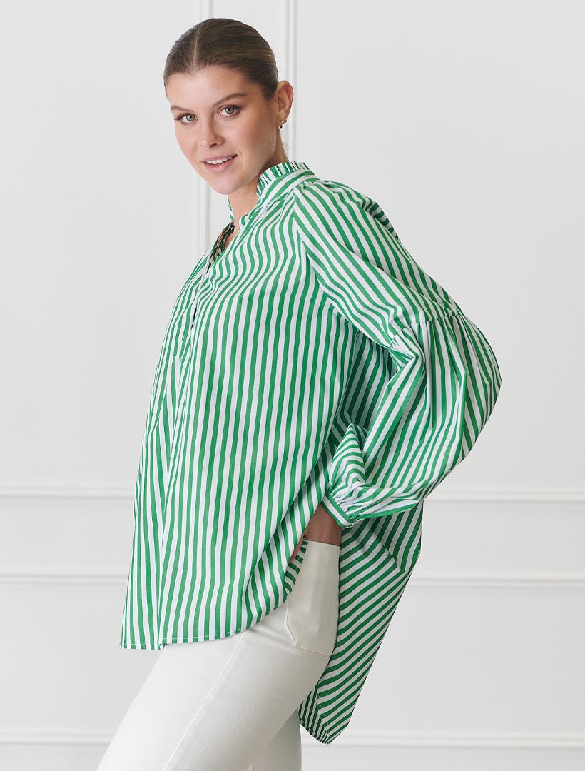 Kell Shirt Stripe Green - Zjoosh