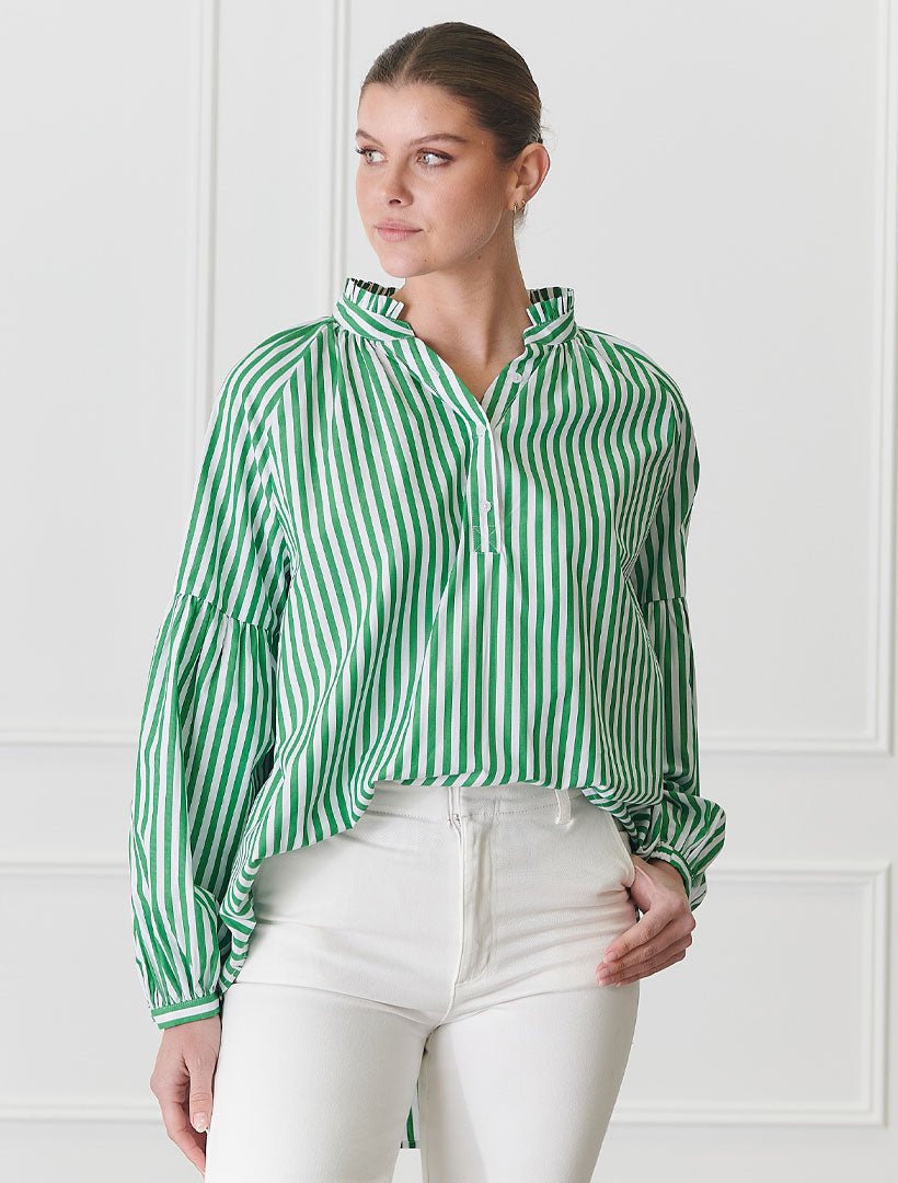 Kell Shirt Stripe Green - Zjoosh