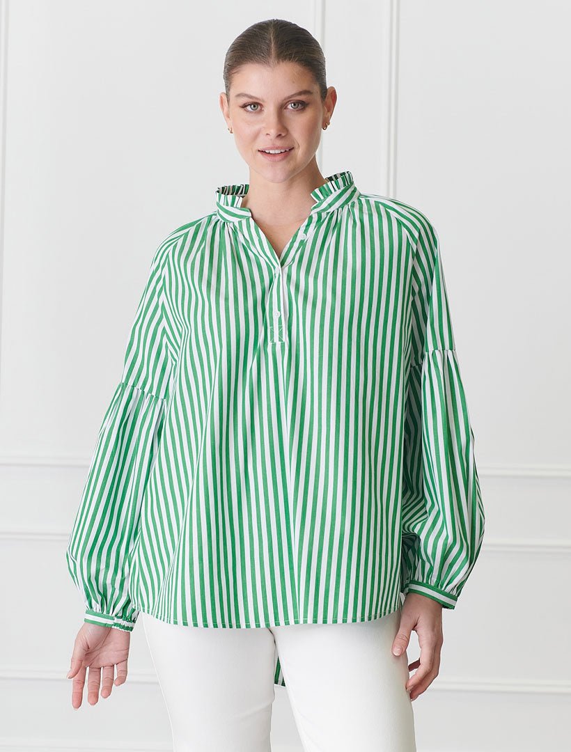 Kell Shirt Stripe Green - Zjoosh