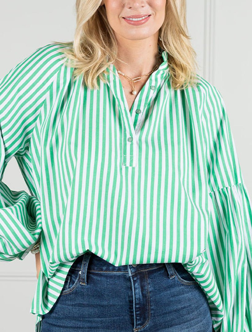 Kell Shirt Stripe Green