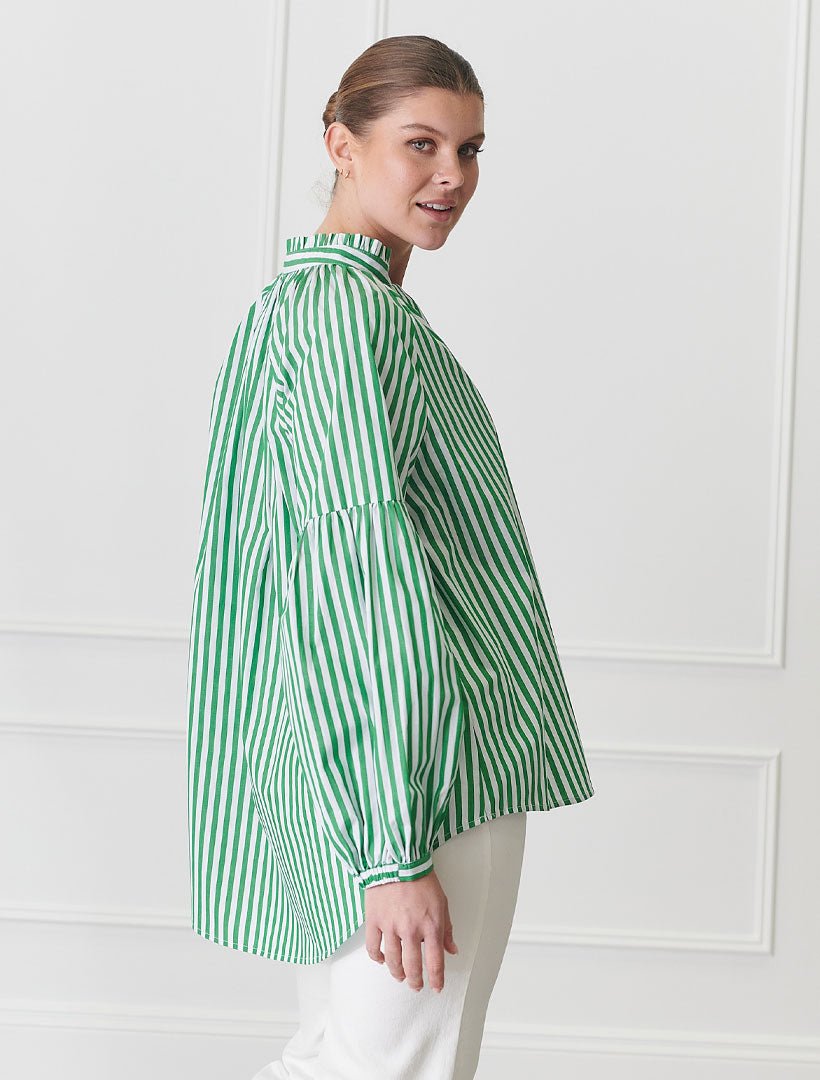 Kell Shirt Stripe Green - Zjoosh