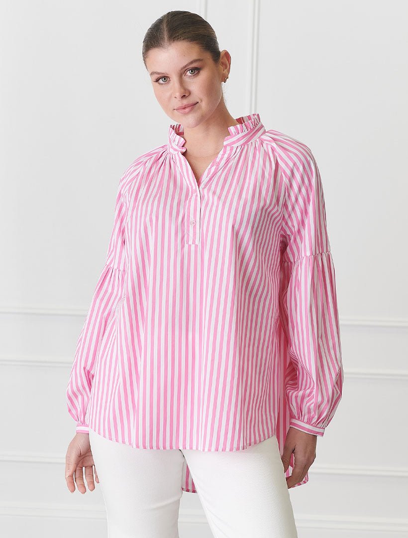 Kell Shirt Stripe Pink - Zjoosh