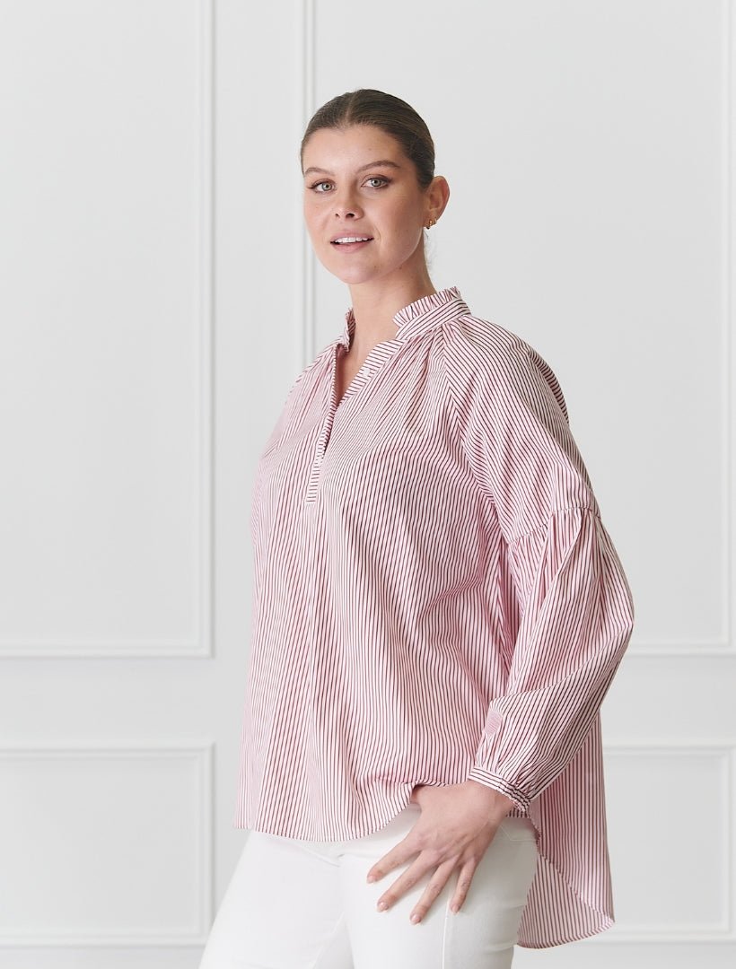 Kell Shirt Stripe Red - FINAL SALE - Zjoosh