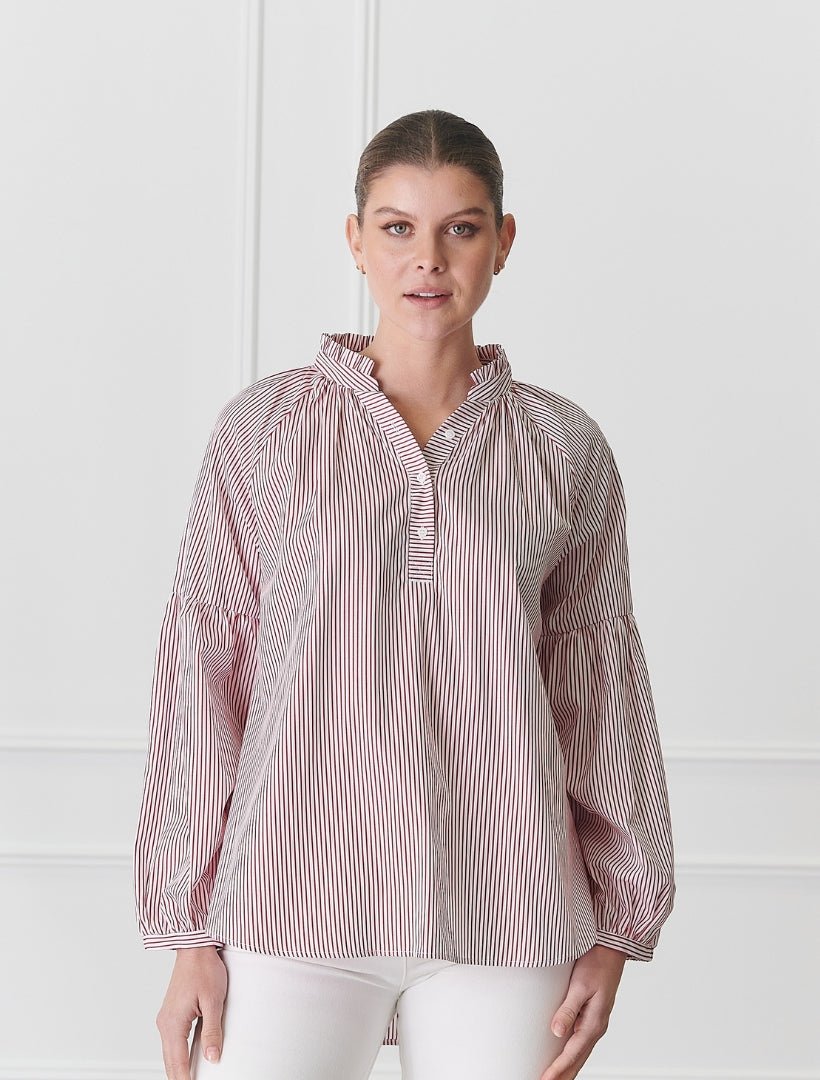 Kell Shirt Stripe Red - FINAL SALE - Zjoosh